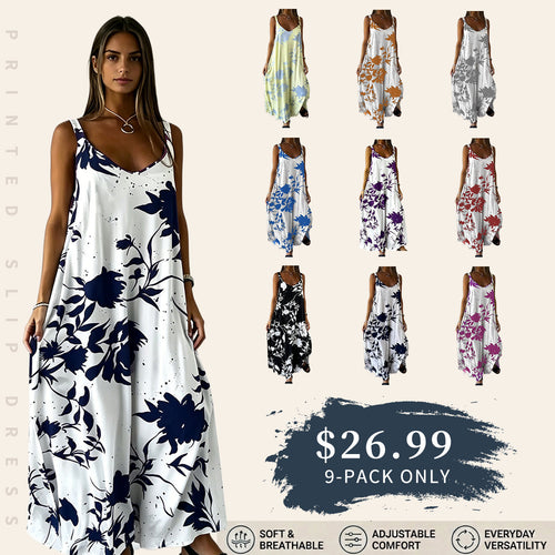 🔥Summer Sale🔥printed slip dress