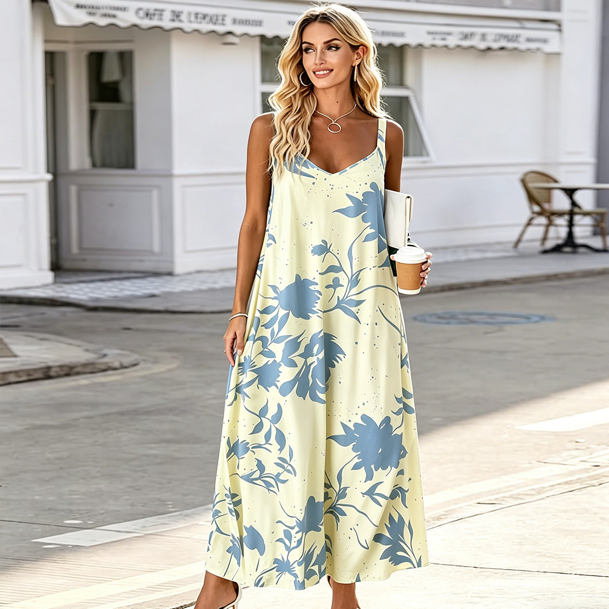 🔥Summer Sale🔥printed slip dress