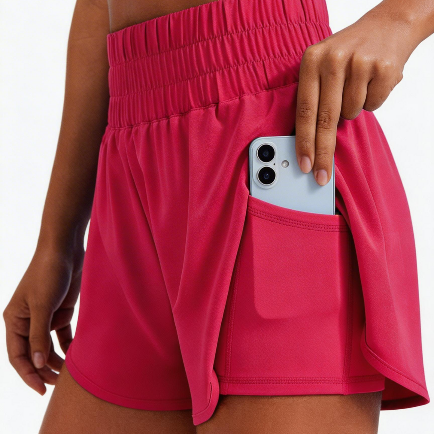 🔥Limited time clearance🔥Anti-exposure sports shorts with built-in inner layer and convenient side pockets